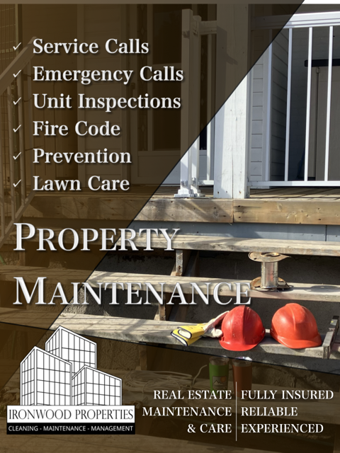 Ironwood team providing reliable property maintenance services in Downtown North Bay, keeping commercial and residential properties in top shape.